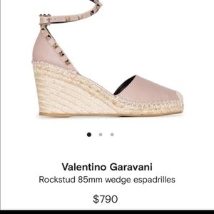 Valentino Garavani Rockstud Wedge Sz 36